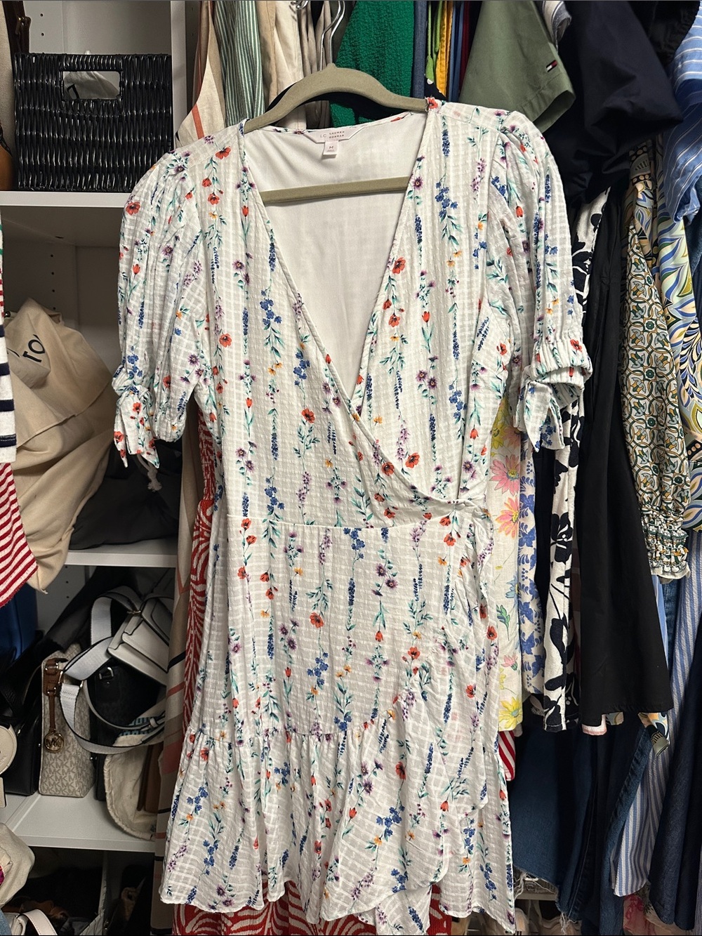 LC Lauren Conrad White Floral Mini Dress